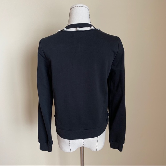Closet clean out! Rebecca Minkoff Open Neckline Pearl Sweatshirt XS - Picture 7 of 11
